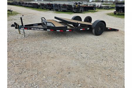 Used 2025 PJ Trailers 81X15(12+3) SINGLE 7K GRVITY TILT W/3' STATIONARY DECK & SPARE