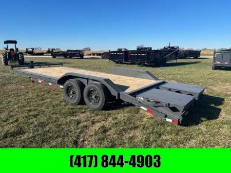 New 2026 Lamar Trailers 102x22 Tandem 14K Equipment Trailer w/ Drive Over Fenders & Max Ramps