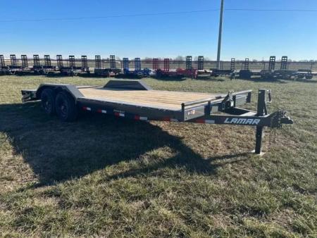 New 2026 Lamar Trailers 102x22 Tandem 14K Equipment Trailer w/ Drive Over Fenders & Max Ramps