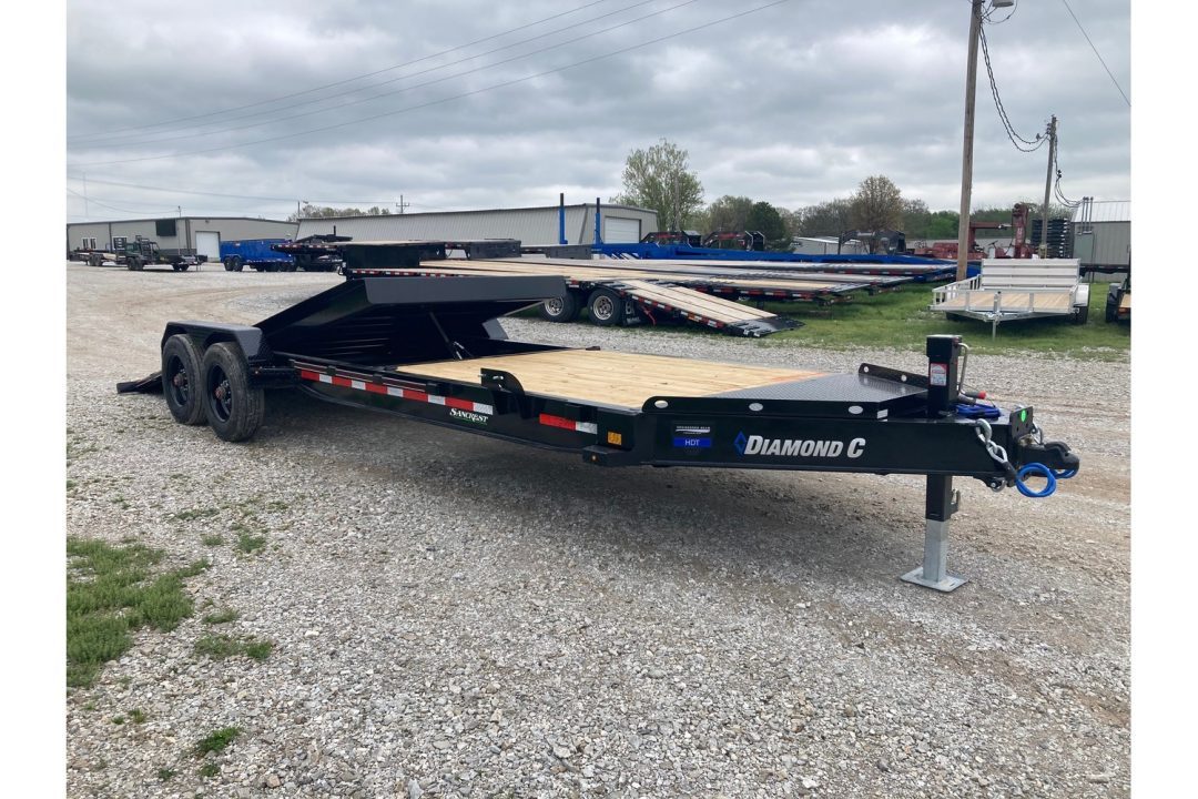 New 2026 Diamond C Trailers 82X24 TANDEM 20K TILT W/ 8' STATIONARY DECK, 16' TILT DECK & 2-SPEED JACK