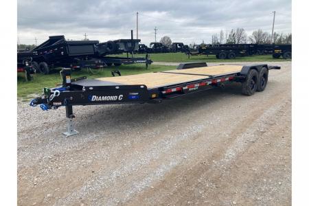 New 2026 Diamond C Trailers 82X24 TANDEM 20K TILT W/ 8' STATIONARY DECK, 16' TILT DECK & 2-SPEED JACK