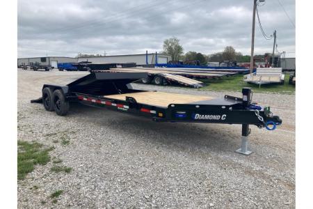 New 2026 Diamond C Trailers 82X24 TANDEM 20K TILT W/ 8' STATIONARY DECK, 16' TILT DECK & 2-SPEED JACK
