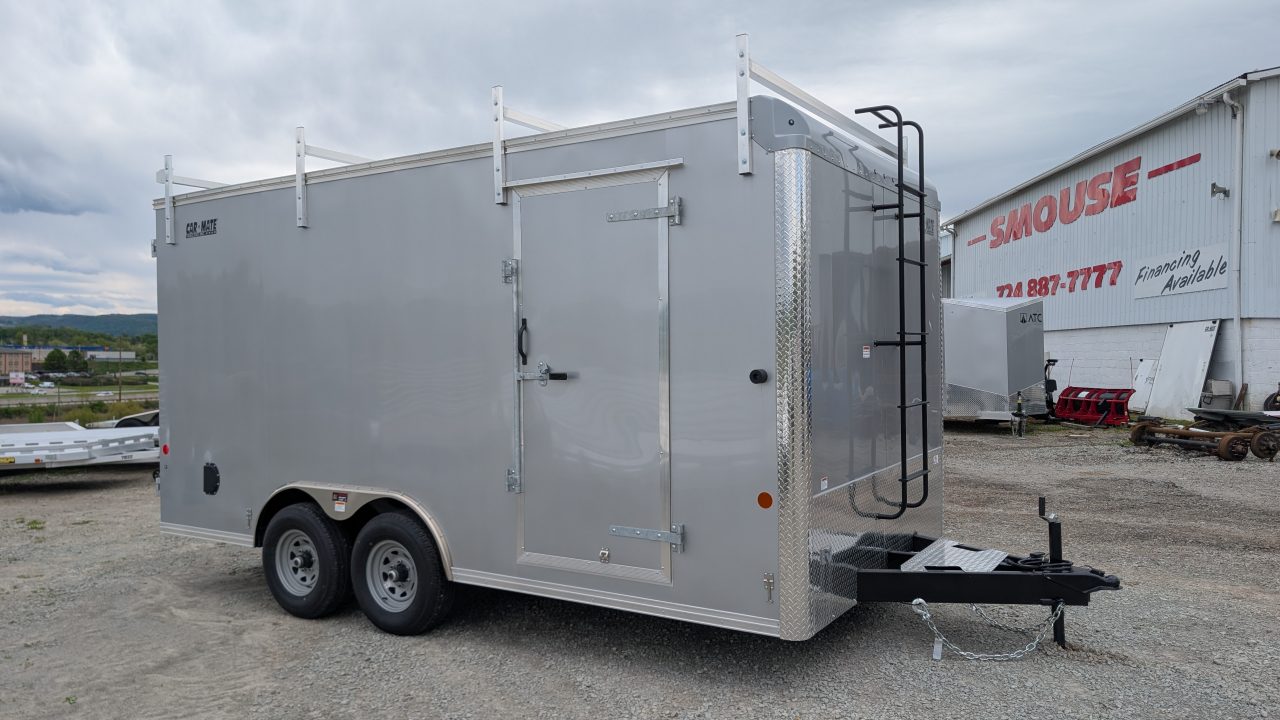 New 2026 Car Mate 8x16 HD Custom Contractor Trailer w/ Barn Doors (9990# GVW)