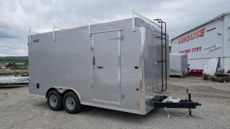 New 2026 Car Mate 8x16 HD Custom Contractor Trailer w/ Barn Doors (9990# GVW)