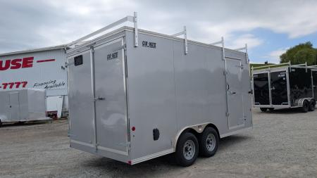 New 2026 Car Mate 8x16 HD Custom Contractor Trailer w/ Barn Doors (9990# GVW)