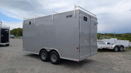 New 2026 Car Mate 8x16 HD Custom Contractor Trailer w/ Barn Doors (9990# GVW)