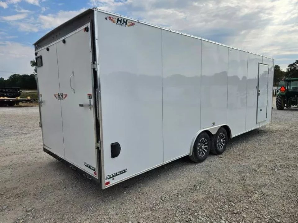 New 2025 H and H Trailer 8.5X24 TANDEM 10K CARGO W/7' HEIGHT SCREWLESS EXTERIOR ALUM WHEELS & RAMP DOOR