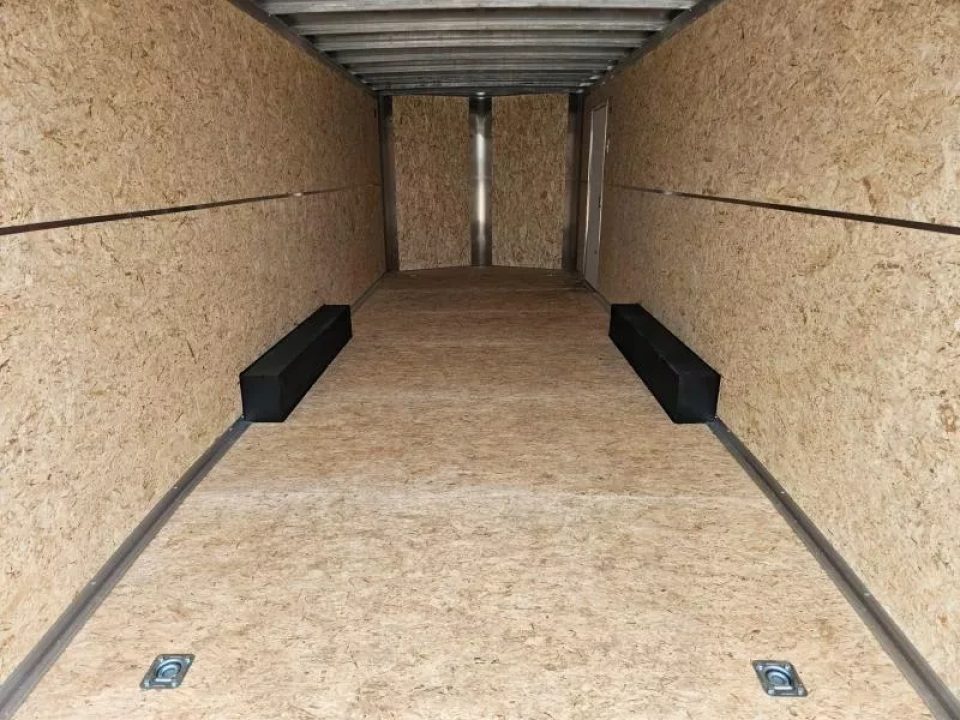 New 2025 H and H Trailer 8.5X24 TANDEM 10K CARGO W/7' HEIGHT SCREWLESS EXTERIOR ALUM WHEELS & RAMP DOOR