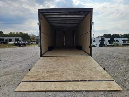 New 2025 H and H Trailer 8.5X24 TANDEM 10K CARGO W/7' HEIGHT SCREWLESS EXTERIOR ALUM WHEELS & RAMP DOOR
