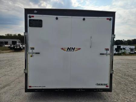 New 2025 H and H Trailer 8.5X24 TANDEM 10K CARGO W/7' HEIGHT SCREWLESS EXTERIOR ALUM WHEELS & RAMP DOOR
