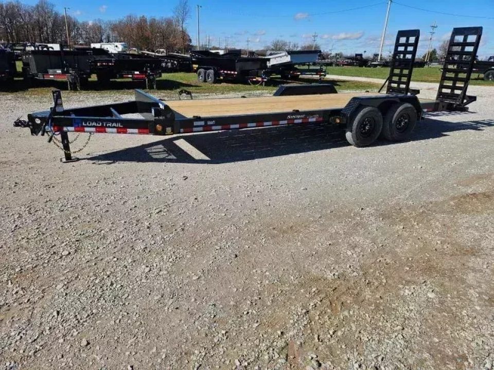 New 2026 Load Trail 83x22 TANDEM 14K EQUIPMENT HAULER W/8" I-BEAM FRAME TOOL TRAY & WIDE STANDUPS