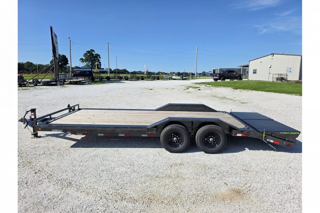New 2025 Load Trail 102x22 Tandem 14K Equipment Trailer w/ Max Ramps & Drive Over Fenders