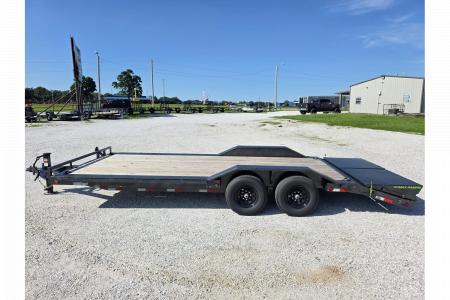 New 2025 Load Trail 102x22 Tandem 14K Equipment Trailer w/ Max Ramps & Drive Over Fenders