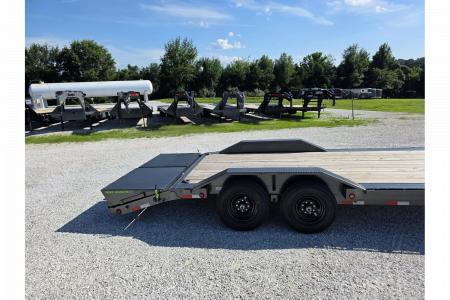 New 2025 Load Trail 102x22 Tandem 14K Equipment Trailer w/ Max Ramps & Drive Over Fenders