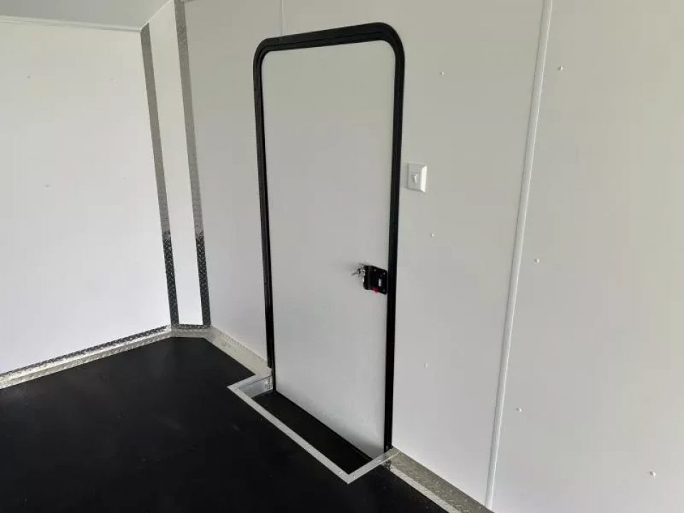 New 2026 Legend Premium Trailers 8.5x24 Tandem 10K Aluminum Cargo w/ Finished Interior, Black Rubber Floors, & Escap