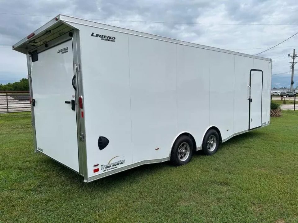 New 2026 Legend Premium Trailers 8.5x24 Tandem 10K Aluminum Cargo w/ Finished Interior, Black Rubber Floors, & Escap