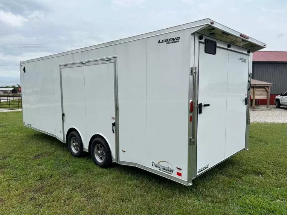 New 2026 Legend Premium Trailers 8.5x24 Tandem 10K Aluminum Cargo w/ Finished Interior, Black Rubber Floors, & Escap