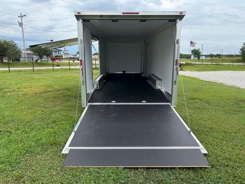 New 2026 Legend Premium Trailers 8.5x24 Tandem 10K Aluminum Cargo w/ Finished Interior, Black Rubber Floors, & Escap