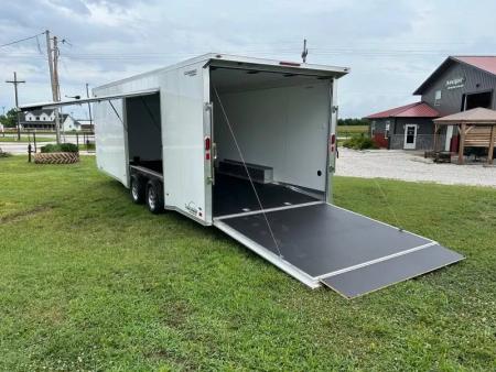 New 2026 Legend Premium Trailers 8.5x24 Tandem 10K Aluminum Cargo w/ Finished Interior, Black Rubber Floors, & Escap