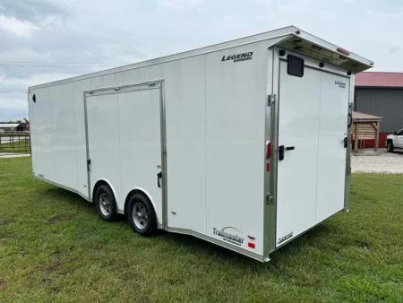New 2026 Legend Premium Trailers 8.5x24 Tandem 10K Aluminum Cargo w/ Finished Interior, Black Rubber Floors, & Escap