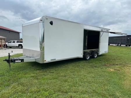 New 2026 Legend Premium Trailers 8.5x24 Tandem 10K Aluminum Cargo w/ Finished Interior, Black Rubber Floors, & Escap