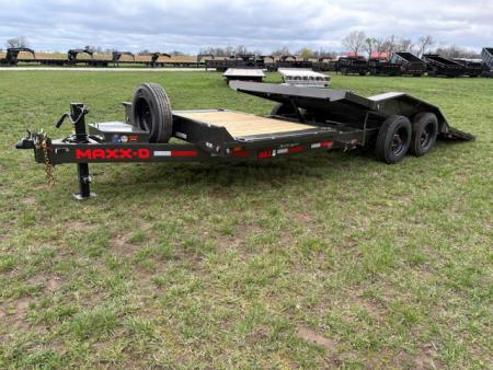 New 2026 MAXX-D 102X22 TANDEM 17.5K TILT-N-GO EQUIPMENT TRAILER W/ 6' STATIONARY DECK & 16' TILT DECK