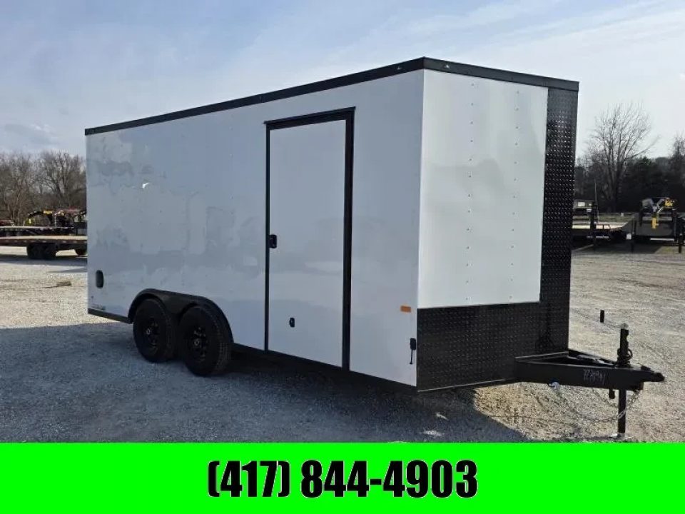 New 2026 Rock Solid Cargo 8.5x16 Tandem 10K Cargo w/ Ramp Door & 7' Interior Height