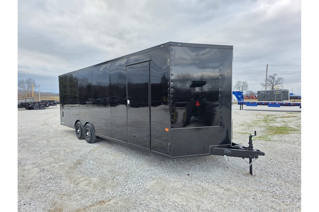 New 2026 Rock Solid Cargo 8.5X24 TANDEM 10K CARGO W/7' HEIGHT BLACKOUT TRIM & RAMP DOOR/ ALUMINUM WHEELS
