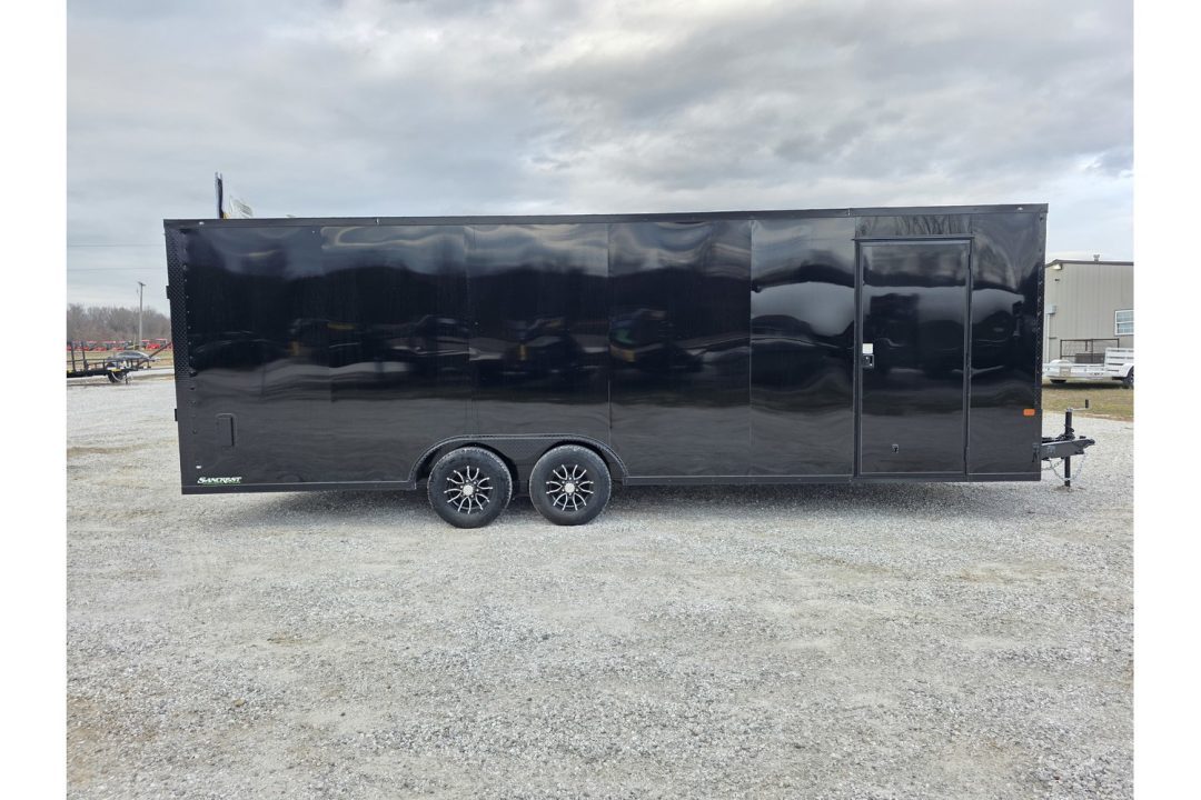 New 2026 Rock Solid Cargo 8.5X24 TANDEM 10K CARGO W/7' HEIGHT BLACKOUT TRIM & RAMP DOOR/ ALUMINUM WHEELS