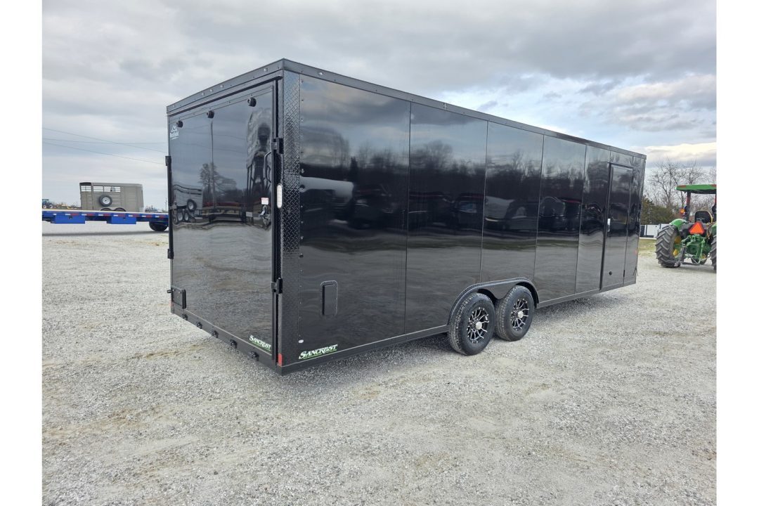 New 2026 Rock Solid Cargo 8.5X24 TANDEM 10K CARGO W/7' HEIGHT BLACKOUT TRIM & RAMP DOOR/ ALUMINUM WHEELS
