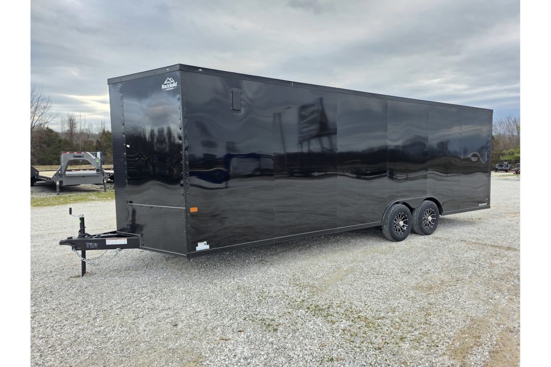 New 2026 Rock Solid Cargo 8.5X24 TANDEM 10K CARGO W/7' HEIGHT BLACKOUT TRIM & RAMP DOOR/ ALUMINUM WHEELS