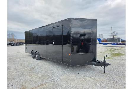 New 2026 Rock Solid Cargo 8.5X24 TANDEM 10K CARGO W/7' HEIGHT BLACKOUT TRIM & RAMP DOOR/ ALUMINUM WHEELS