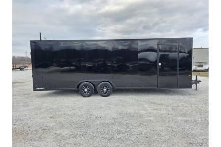 New 2026 Rock Solid Cargo 8.5X24 TANDEM 10K CARGO W/7' HEIGHT BLACKOUT TRIM & RAMP DOOR/ ALUMINUM WHEELS