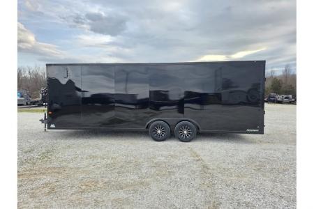 New 2026 Rock Solid Cargo 8.5X24 TANDEM 10K CARGO W/7' HEIGHT BLACKOUT TRIM & RAMP DOOR/ ALUMINUM WHEELS