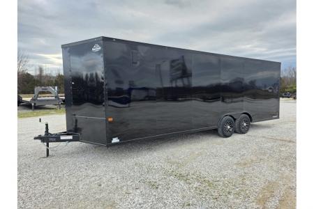New 2026 Rock Solid Cargo 8.5X24 TANDEM 10K CARGO W/7' HEIGHT BLACKOUT TRIM & RAMP DOOR/ ALUMINUM WHEELS