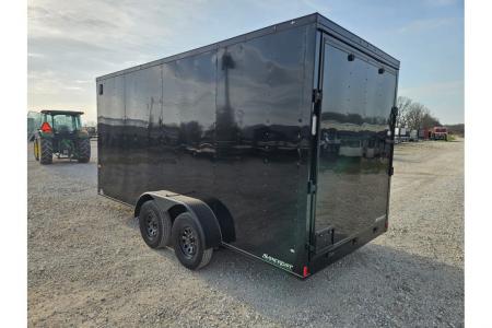 New 2026 Rock Solid Cargo 7X16 TANDEM 7K CARGO W/7' HEIGHT BLACKOUT TRIM & RAMP DOOR *HAIL DISCOUNT*