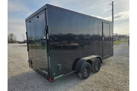New 2026 Rock Solid Cargo 7X16 TANDEM 7K CARGO W/7' HEIGHT BLACKOUT TRIM & RAMP DOOR *HAIL DISCOUNT*