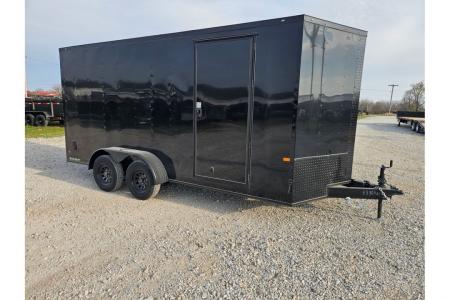 New 2026 Rock Solid Cargo 7X16 TANDEM 7K CARGO W/7' HEIGHT BLACKOUT TRIM & RAMP DOOR *HAIL DISCOUNT*