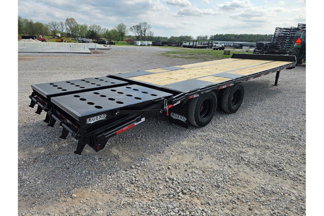 New 2026 Legend 102X25 TANDEM LO-PRO FLATBED PINTLE W/ 12K AXLES MAX RAMPS & 14PLY TIRES