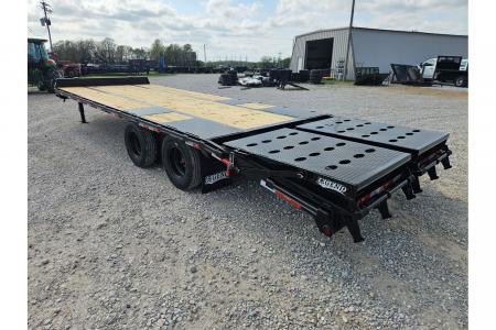 New 2026 Legend 102X25 TANDEM LO-PRO FLATBED PINTLE W/ 12K AXLES MAX RAMPS & 14PLY TIRES