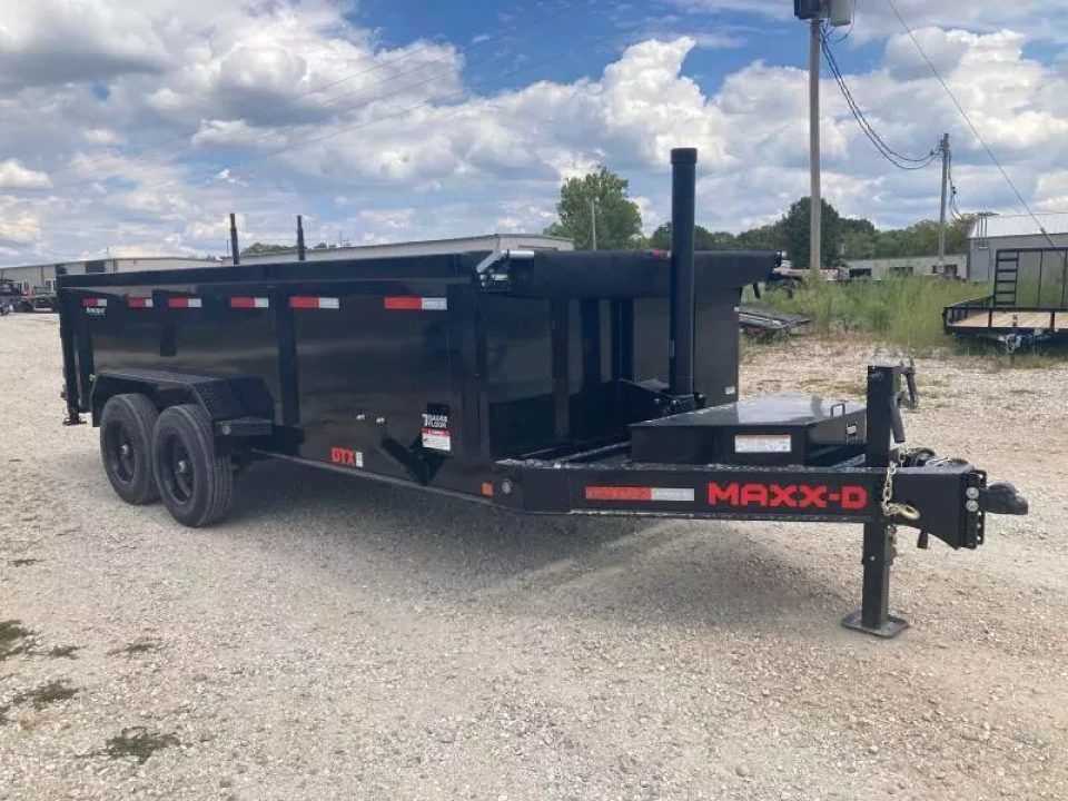 New 2026 MAXX-D 83X16 TANDEM 16K TELESCOPIC DUMP W/ 3' SIDES, SLIDE IN RAMPS & 7GA FLOOR