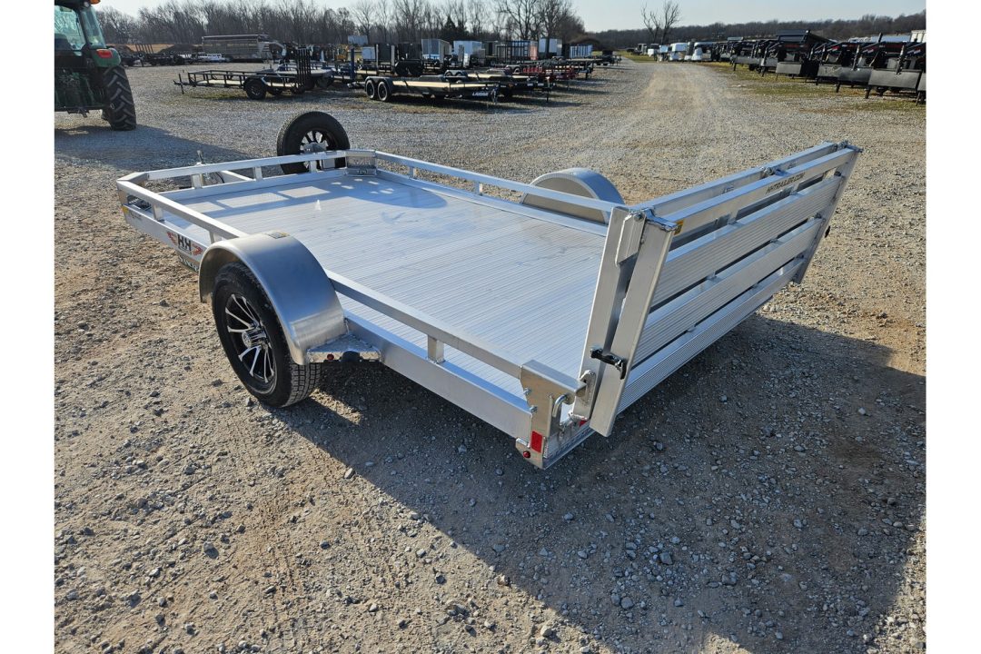 New 2026 H and H 76X12 SINGLE AXLE ALUMINUM LO-SIDE UTILITY W/BI FOLD GATE