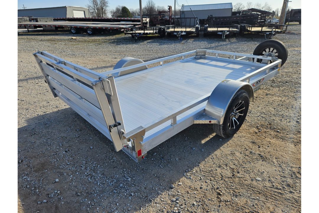 New 2026 H and H 76X12 SINGLE AXLE ALUMINUM LO-SIDE UTILITY W/BI FOLD GATE