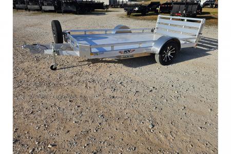 New 2026 H and H 76X12 SINGLE AXLE ALUMINUM LO-SIDE UTILITY W/BI FOLD GATE