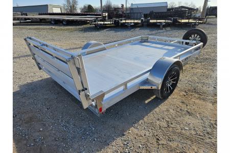 New 2026 H and H 76X12 SINGLE AXLE ALUMINUM LO-SIDE UTILITY W/BI FOLD GATE