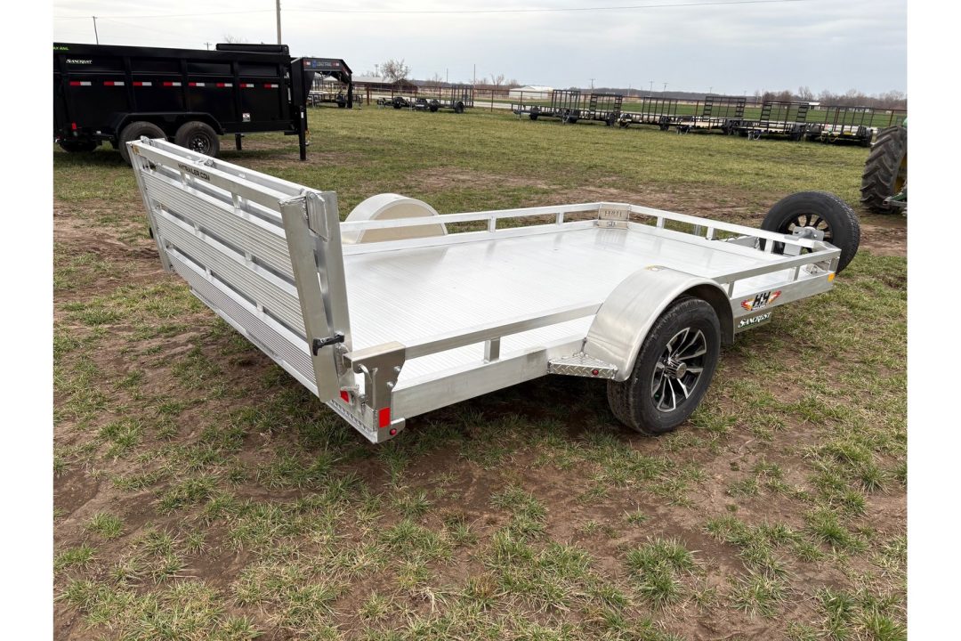 New 2026 H&H 76X12 SINGLE AXLE ALUMINUM LO-SIDE UTILITY W/BI FOLD GATE
