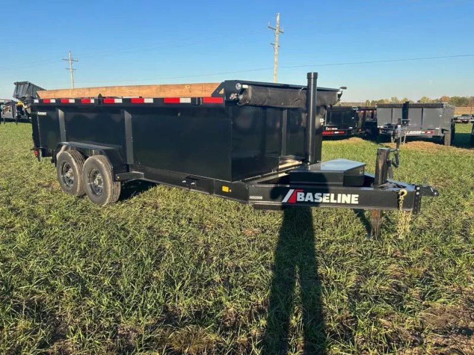 New 2025 Baseline 82x16 Tandem 16K Telescopic Dump w/ 3' Sides & Board Brackets