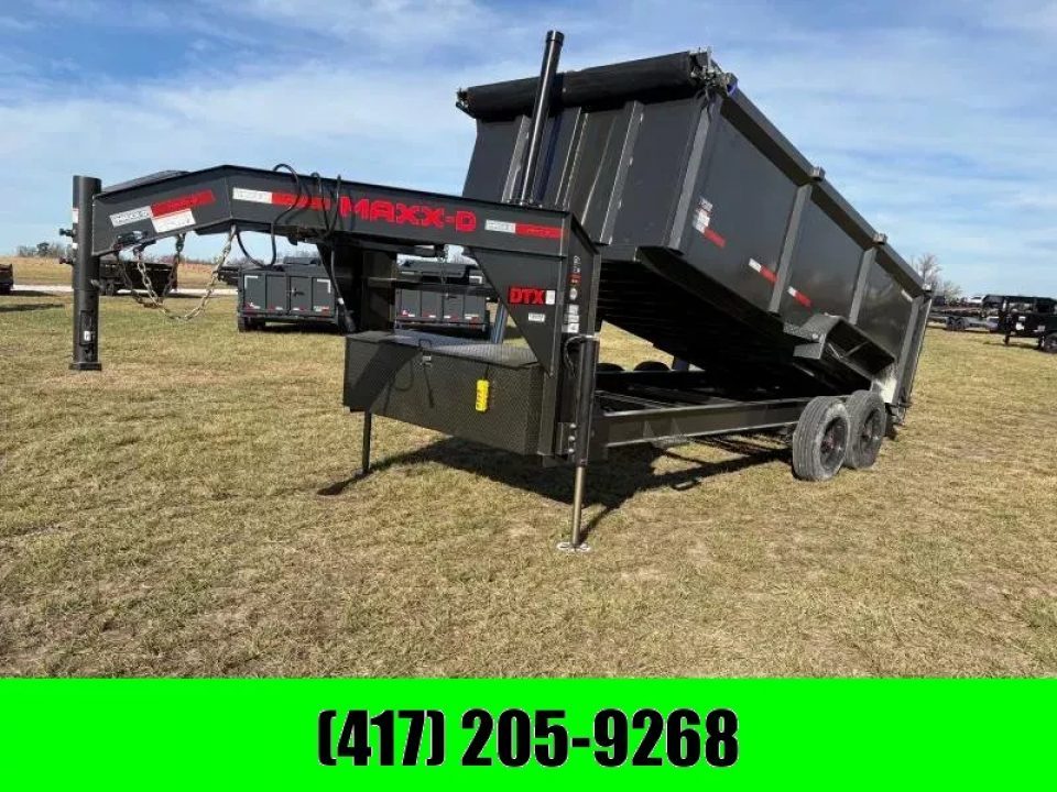 New 2026 MAXX-D 83x16 Tandem 18K GN Telescopic Dump Trailer W/ Hydro Jacks