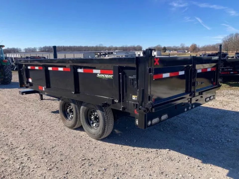 New 2026 MAXX-D 96x14 TANDEM 14K TELESCOPIC DECKOVER DUMP W/ 24" FOLD DOWN SIDES, 14 PLY TIRES & SLIDE IN RAMPS