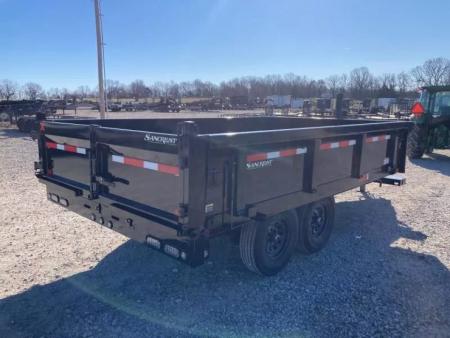 New 2026 MAXX-D 96x14 TANDEM 14K TELESCOPIC DECKOVER DUMP W/ 24" FOLD DOWN SIDES, 14 PLY TIRES & SLIDE IN RAMPS